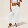 thumbnail image 4 of Xdegoge Baggy Harem Pants for Women Elastic Waist Lantern Trousers Casual Flowy Wide Leg Lounge Bottoms Summer Beachwear, 4 of 7