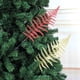 thumbnail image 2 of 5 uds decoración navideña rociada con oro rosa 14CM hojas de Navidad decoraciones para árboles de Navidad colgante de hoja grande, 2 of 5