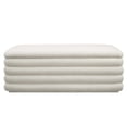 thumbnail image 4 of Accent Chair Bench Ottoman, White, Fabric, Living Kitchen Cafe Bistro Hospitality Restaurant, Modern Contemporary HB36623, 4 of 11