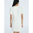 thumbnail image 4 of Free Assembly Women’s and Women's Plus Embroidered Mini Dress with Puff Sleeves, Sizes XS-4X, 4 of 6