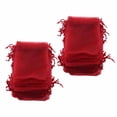 thumbnail image 4 of 100 Uds bolsas de Organza 10x15cm bolsas de regalo con cordón transparente bolsas de joyería portátiles de malla bolsas de joyería con cordón para boda rojo, 4 of 12