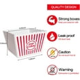 thumbnail image 3 of 2 Pcs Plastic Popcorn Boxes Bucket Classic Popcorn Containers for Movie Night 9.25" Square x 5.9" Deep, 3 of 7