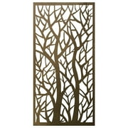 Stratco 4 x 2 Foot Decorative Metal Privacy Screen Panel Fencing, Forest Pattern