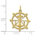 thumbnail image 3 of 10k Yellow Gold Anchor in a Wheel Charm Pendant, 3 of 3