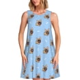 thumbnail image 1 of Disketp Brown French Bulldog para Vestido sin Mangas para Mujeres, Vestidos de Verano para Mujeres, Casual y Holgado para la Playa, 1 of 7