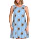 thumbnail image 1 of Fotbe Brown French Bulldog Vestido de Verano sin Mangas para Mujer – Vestido Midi Línea A, Estilo Camiseta Floral, Vestido Playero Casual y Fluido, 1 of 7