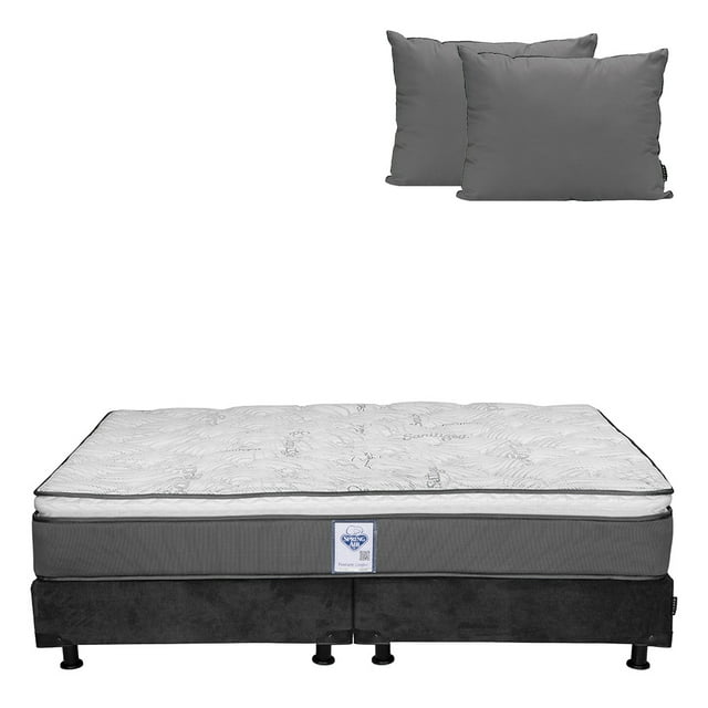 Colchón King Size Prestige Spring Air + Box + Almohada 2Pack