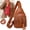 Brown, variant on Small Sling Bag for Women Leather Fanny Packs Crossbody Bags Trendy Anti-Theft Sling Purse for Travel
