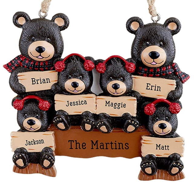 Ounissouiy Christmas Tree Pendant Home Interesting Xmas Scene Decor Pendants DIY Hanging Layout Holiday Bears Prop Indoor Decorations Kits de decoración para fiestas No. 4