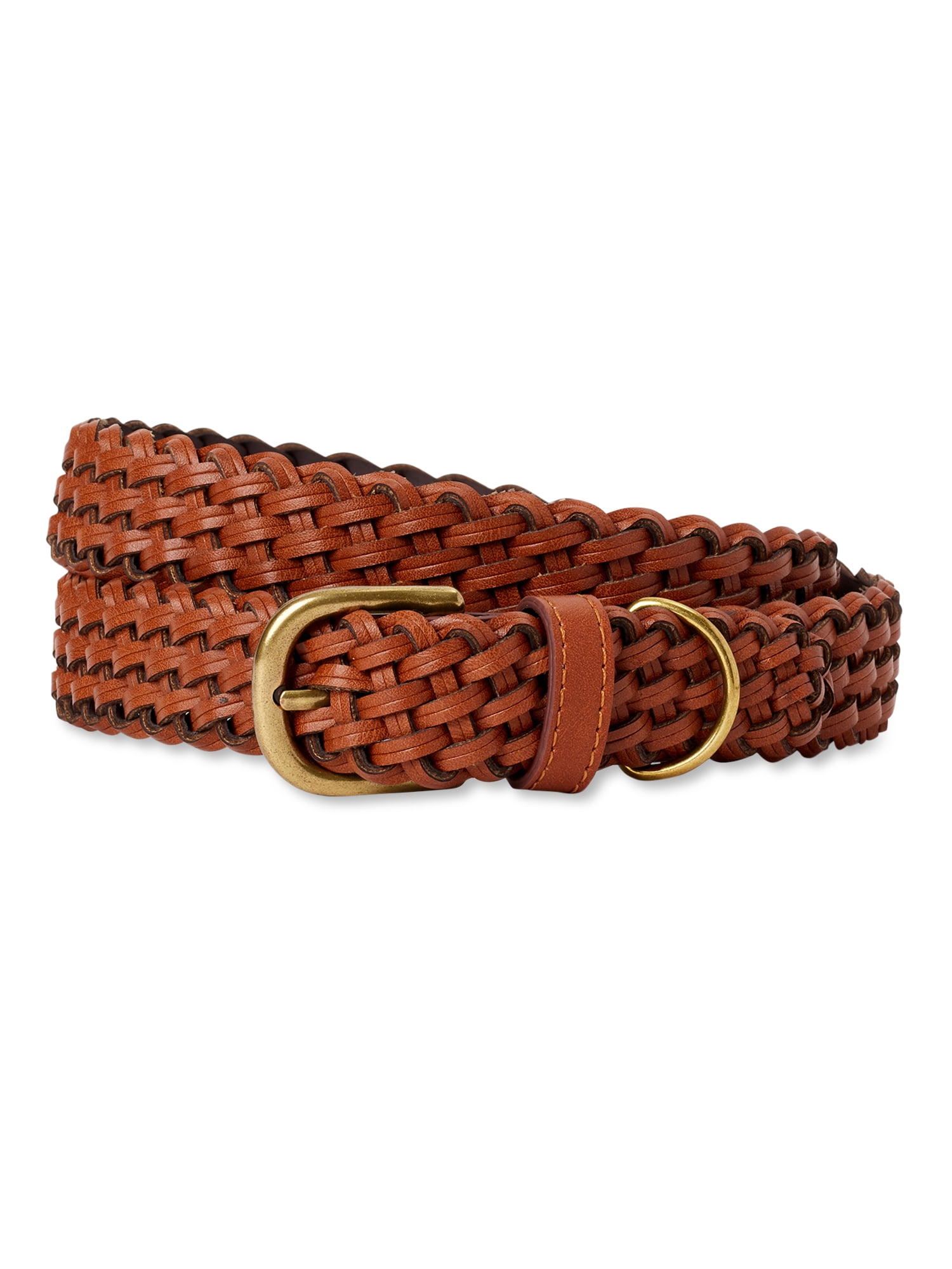 tan braided belt women's