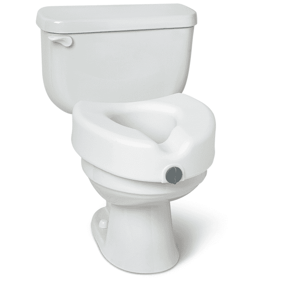 Medline Toilet Seat Riser for Seniors, Locking, Fits Most Toilets, 400 lb Weight Capacity, White