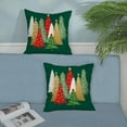 thumbnail image 3 of Christmas Pillow Covers 18x18 Set of 2 Christmas Decor Linen Pillowcase Winter Christmas Decorative Green Throw Pillows Christmas Tree Stars Holiday Decor Outdoor Cushion Covers for Couch Home, 3 of 6