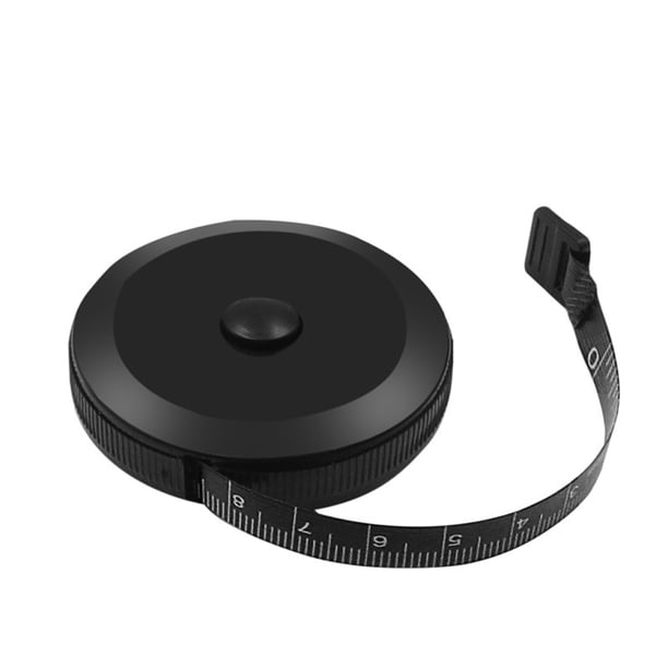 Speravity Cinta métrica ABS para necesidades de costura y sastrería: cinta métrica precisa y fácil de coser Cinta métrica a medida Medidores de medidas dimensionales caparazón negro ta negro