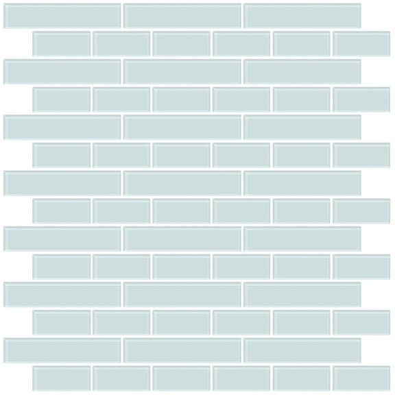 InHome 10.5 in. x 10.5 in Self-adhesive Blue Geometric Wall Decal (4-Pack)