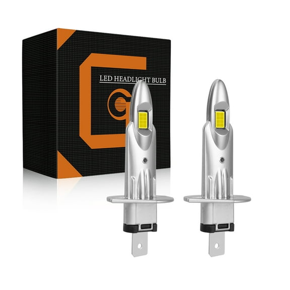 IHNZCB H1 LED Headlight Bulb 6000K White Conversion Kit Mini Car High Low Beam  Fog Lights Driving Lamp  2x