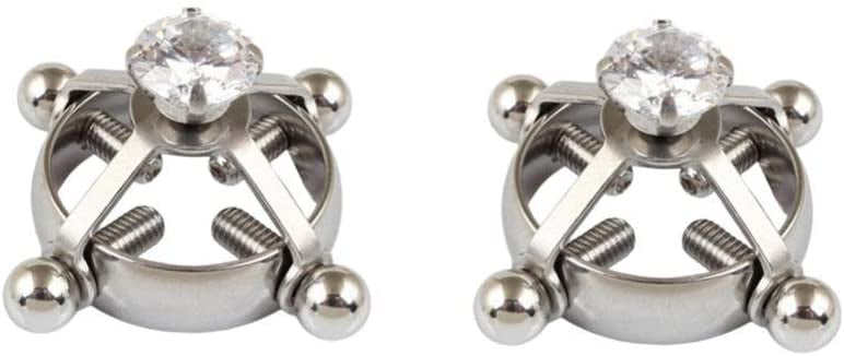 Adjustable Screw Non-Piercing Fake Piercing Nipple Ring Shield Body Jewelry UK 