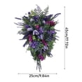thumbnail image 3 of Spring Summer Front Door Teardrop Wreath Artificial Floral Wreath For Home Decor Spring Floral Door Wreath For All Home Decoration For Wall Door And Outside, 3 of 7