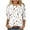 White, variant on cocolona Womens 3/4 Sleeve Tops Summer Crew Neck T-shirts Dressy Casual Tunic Blouses Fashion Casual Floral Print Shirts