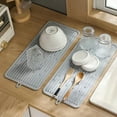 thumbnail image 3 of Drain Pad Easy to Clean Hanging Hole Anti-scalding Silicone Tableware Drying Mat Faucet Drip Protection Pad Kitchen Gadget, 3 of 7
