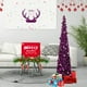 thumbnail image 5 of Árbol de Navidad MACTING de 5 pies con luces desplegables, oropel morado, 5 of 6