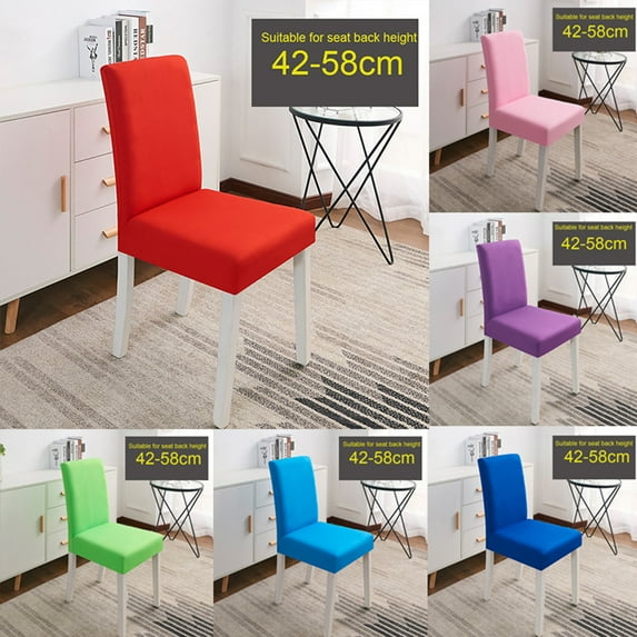 Dream Lifestyle Home Restaurant Solid Color Elastic Dustproof Dining Seat Chair Protector Cover