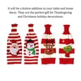 thumbnail image 4 of Kearding Cubierta de botella de vino Navidad Santa Claus Elk de comedor en casa Ropa de rayas tejidas elásticas Banda de champán Kits de decoración para fiestas Type1 Grinch, 4 of 6