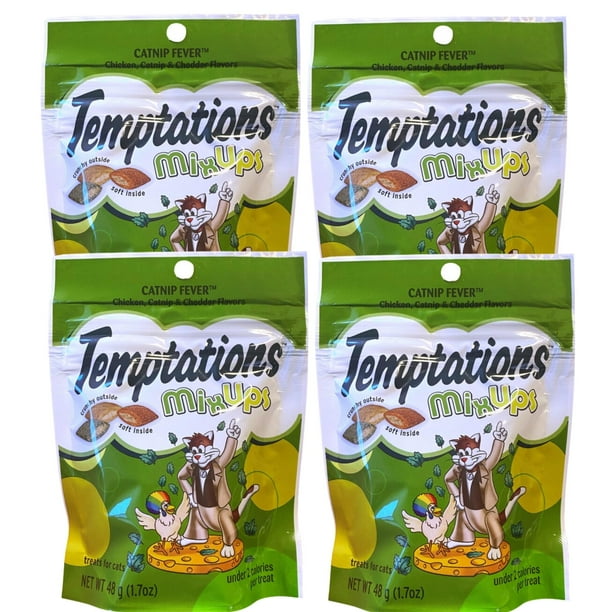 Temptations Catnip Fever Mixed Up Cat Treats 1.7oz Bags Crunchy Soft