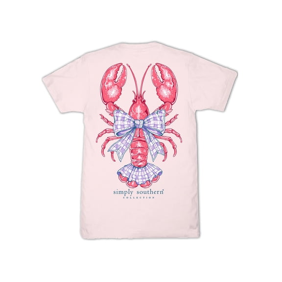Simply Southern Lobster Bow Rosy T-Shirt