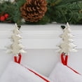 thumbnail image 2 of The Original MantleClip Stocking Holders with Removable ZINC ALLOY Holiday Icons (2-pack Christmas Tree, Silver), 2 of 4