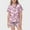 Pink, variant on Girls Satin Pajamas Set Button Down Kid Easter Diy Hand Painted Short Sleeve & Short Pants Outfit Funny Summer Lounge Sets 2-Piece Sleepwear Pjs for Kids,2-3Y