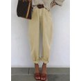 thumbnail image 2 of Pantalones vaqueros elegantes de cintura alta holgados para novio para mujer, 2 of 7