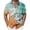 Blue #01, variant on Men's Short Sleeve Hawaiian Shirt with Pocket – Point Collar Button-Up Tropical Print Aloha Tops Beach Vacation Polyester Spandex Beach Shirt
