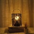 thumbnail image 3 of Lámpara decorativa decorativa con forma de jaula de hierro y luz LED nocturna, 3 of 8