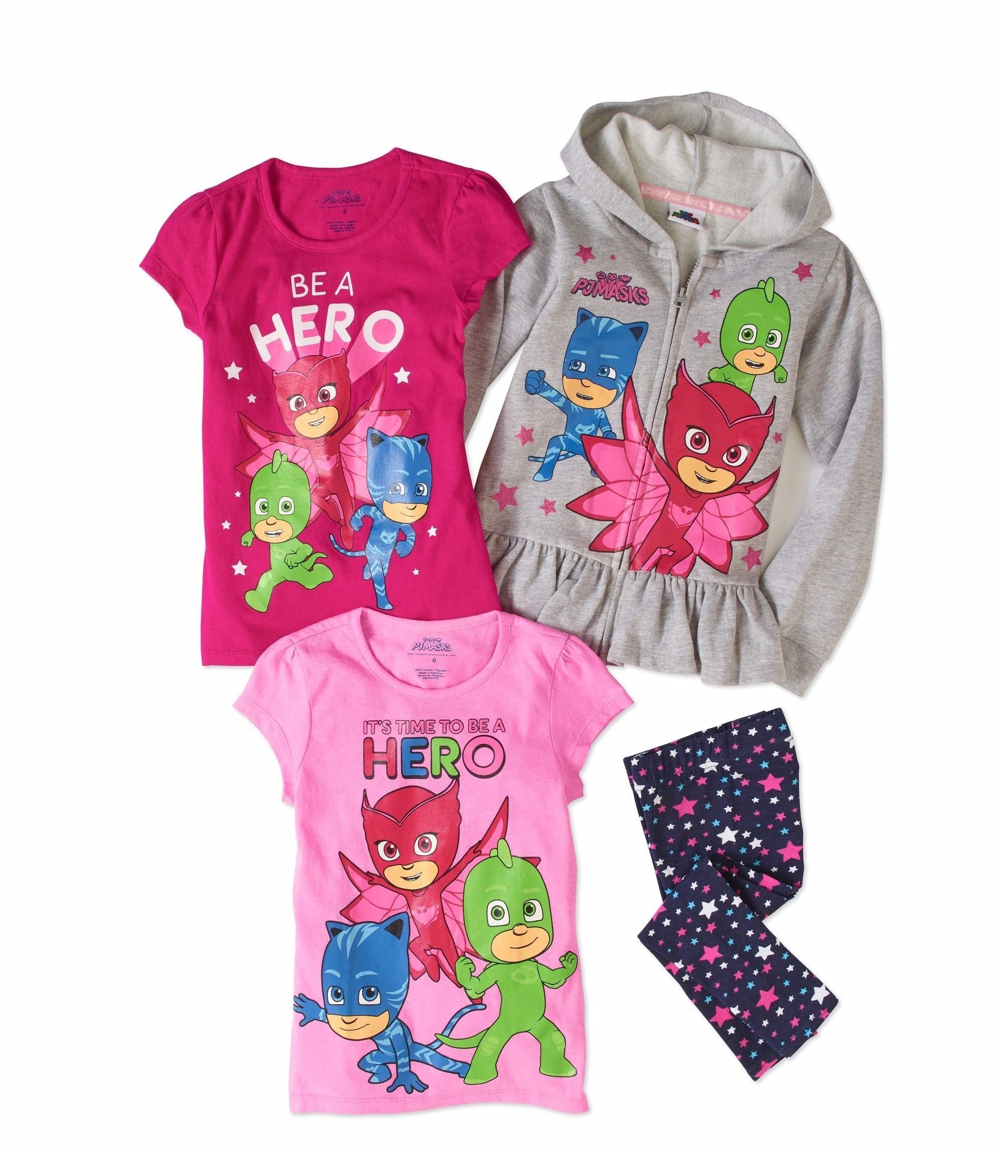 PJ Masks PJ Masks Girls' Hoodie With 2 TShirts And Pants Ultimate