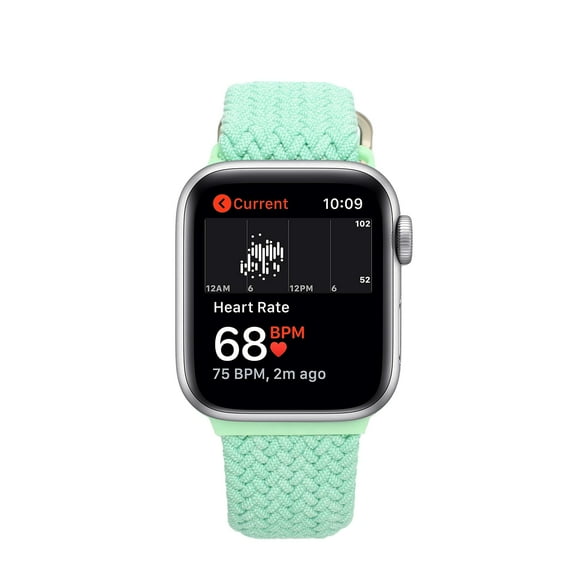 For Apple Watch Size 38/40/41mm Stretchy Nylon Solo Loop Bands Adjustable Braided Sport Elastics Women Men Strap for iWatch Series 7 6 5 4 3 2 1 SE [Teal Mint]