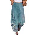 thumbnail image 3 of IMENGL Women's Casual Cropped Pants Loose Barrel Baggy Elastic High Waist Comfy with Pockets Trousers Soft Wide Leg Pant for Womens,M-XXXL, 3 of 7
