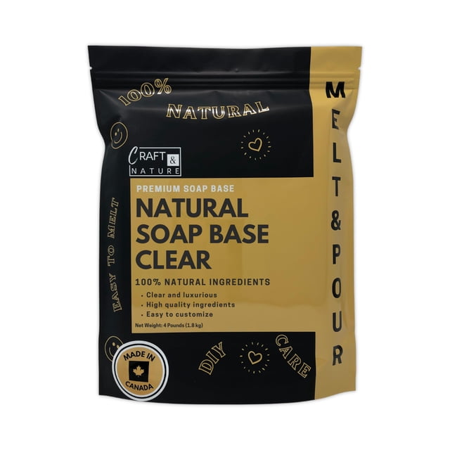 Base de jabón artesanal y natural 1,8 kg sin fragancia, glicerina transparente