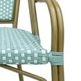 thumbnail image 3 of GDFSTUDIO Symonds Outdoor Dining Chair - Set of 4, Light Teal / White / Brown Wood, 3 of 8
