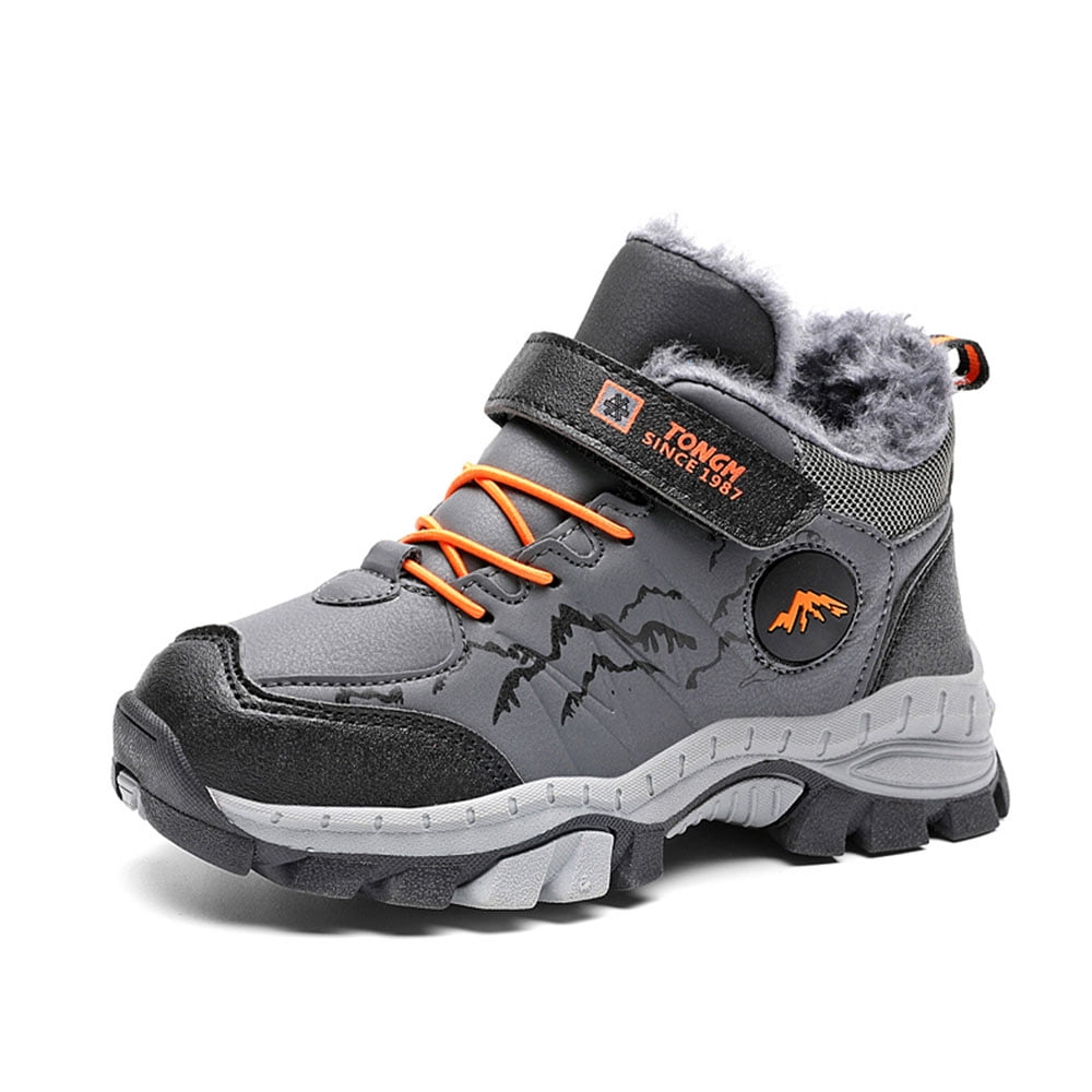 Toddler/Little Kid/Big Kid Boys Boots Winter Snow Shoes Waterproof Antiskid Boots Hiking Outdoor Shoes for Kids Girls 