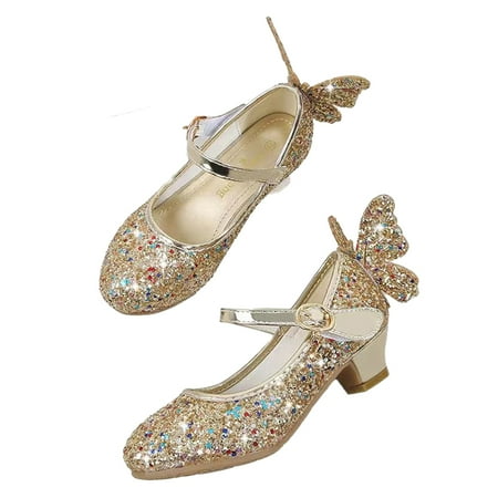 

FLMEI Toddler Kids Girls Dress Shoes Princess Shoes Flower Girls Flats Wedding Party Heels Leather Mary Jane Shoes for Spring Fall