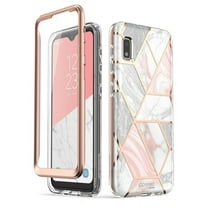 i-Blason Cosmo Series Case for Galaxy A10e, Slim Full-Body Stylish Protective Case with Built-in Screen Protector (Marble)