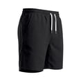 thumbnail image 3 of EOYWHK Athletic Shorts with Pockets Drawstring Outdoor Mens Shorts Athletic Soft Lightweight Breathable Elastic Waist Shorts for Men Black, Size M, 3 of 9