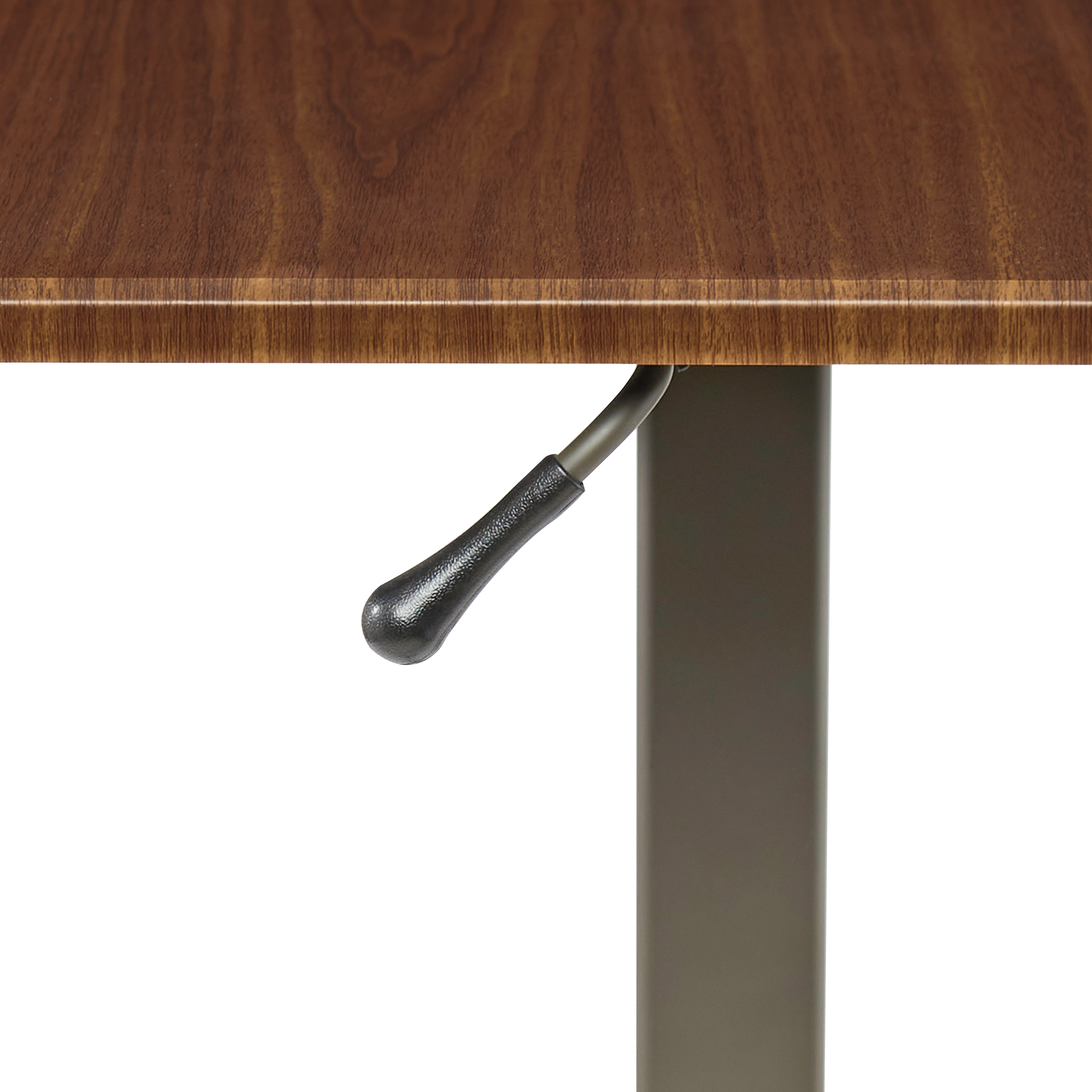 Seville Classics airlift 24.4" Gas-Spring Height Adjustable Sit-Stand Mobile Laptop Computer Desk Cart, 16.9" D x (29.3" to 43.5" H), Maple