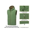 thumbnail image 4 of Little Donkey Andy Men's Reversible Fleece Puffy Vest Warm Sleeveless Puffer Jacket with Removable Hood for Golfing Hiking Laurel Oak M, 4 of 7