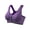 Purple, variant on Deago Women’s Impact Sport Bra Removable Padded Breathable Gym and Yoga Racerback With Zipper Front