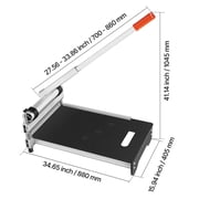 VEVOR 13 inch Vinyl Floor Cutter, 12mm Thick Laminate Flooring Cutter with 15°/30°/45° Adjustable Angle Settings, Flexible Wheels, Telescoping Handle, Certain Engineered Wood, LVT, VCT, SPC, LVP, WPC