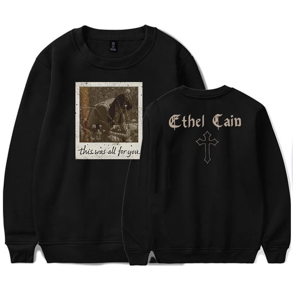 Ethel Cain Cross Merch Crewneck Sweatshirts Cosplay Women Men Fashion Long Sleeve Stylish Y2K Design New Top