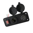 thumbnail image 1 of 1x Enchufe Impermeable de Encendedor de Cigarrillos Voltímetro de Coches con Fuente de Alimentación para Móviles Productos Electrónicos de 12V DC con Interruptor Sunnimix Voltímetro LED, 1 of 8