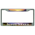 thumbnail image 1 of Jesus Saves Chrome License Plate Frame, 1 of 1