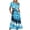Light Blue-B, variant on Penkiiy Women's Summer Casual Short Sleeve Crewneck Tie-dyed Print Swing Dress Flowy Tiered Maxi Beach Dress with Pockets 2XL Multicolor